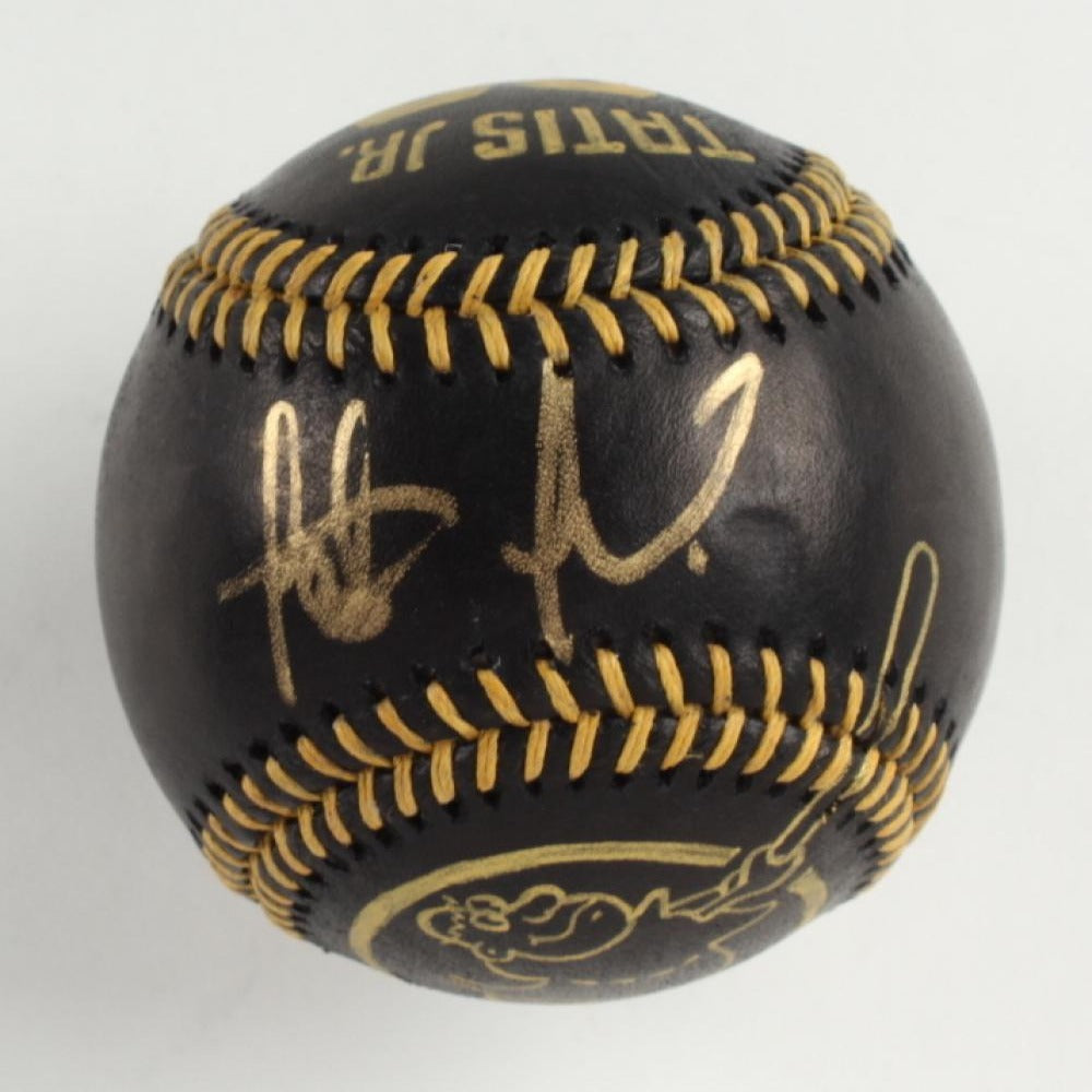 Fernando Tatis Jr. Signed Hand-Painted OML Black Leather Baseball (1)