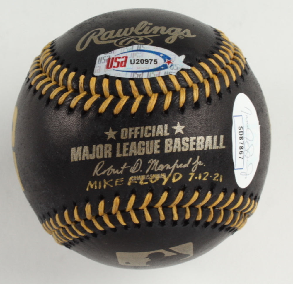 Fernando Tatis Jr. Signed Hand-Painted OML Black Leather Baseball (1)