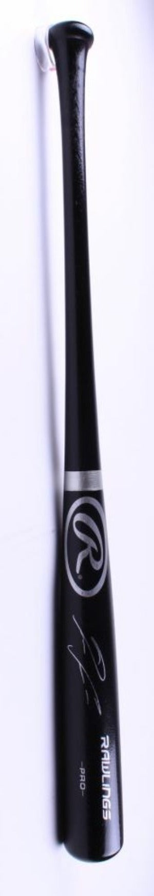 Ronald Acuna Jr. Signed Rawlings Pro Baseball Black Bat (Beckett COA)