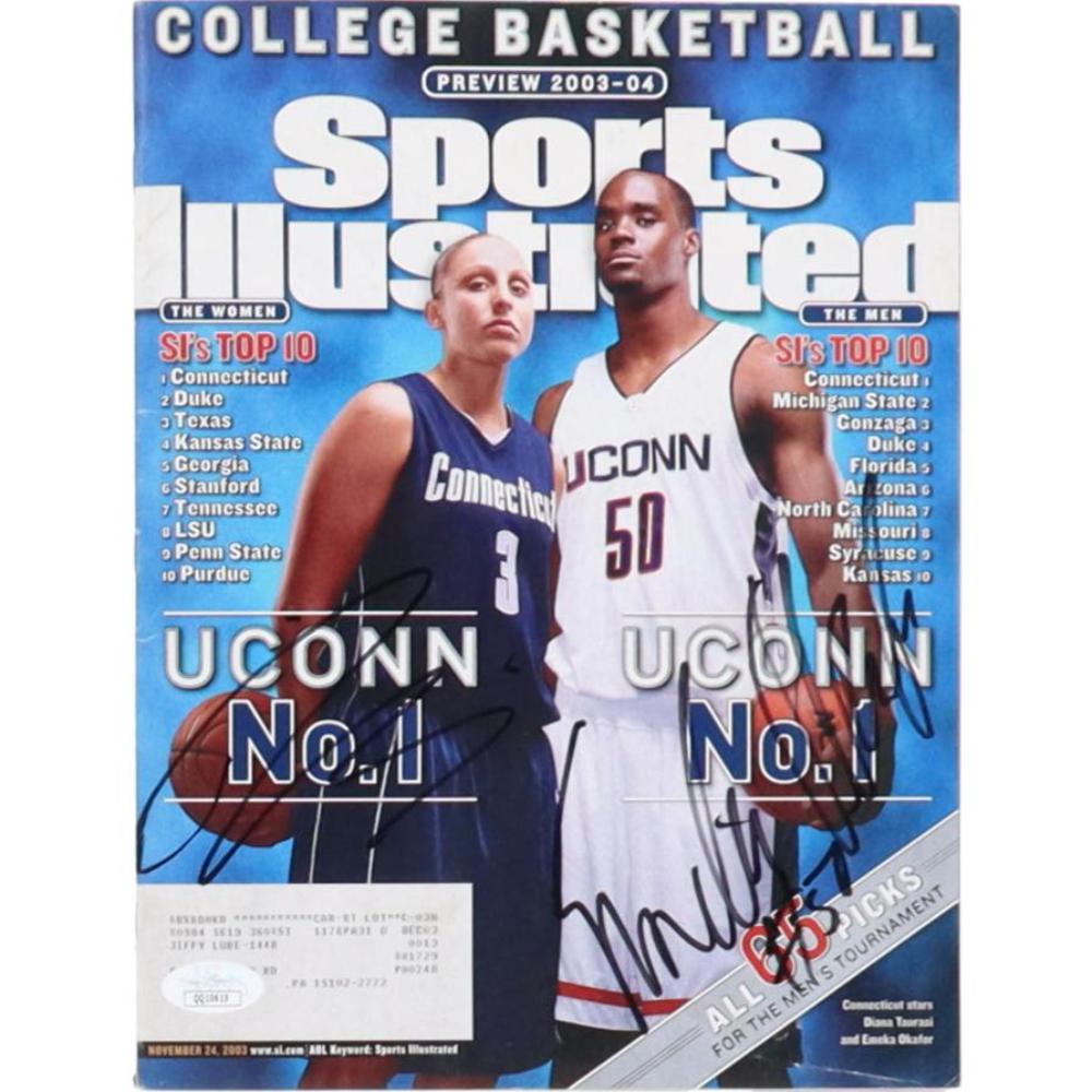 Diana Taurasi & Emeka Okafor Signed 2003 Sports Illustrated Magazine