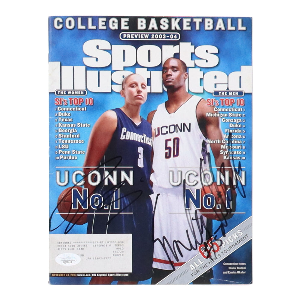 Diana Taurasi & Emeka Okafor Signed 2003 Sports Illustrated Magazine