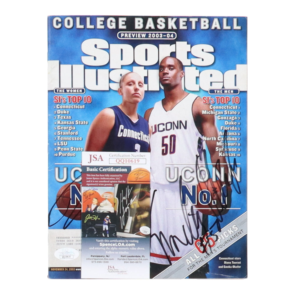 Diana Taurasi &amp; Emeka Okafor Signed 2003 Sports Illustrated Magazine