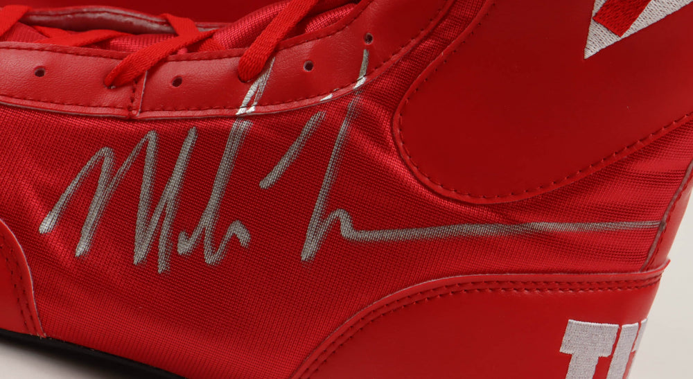 Mike Tyson Signed Title Pro Boxing Boots (PSA &amp; Tyson)