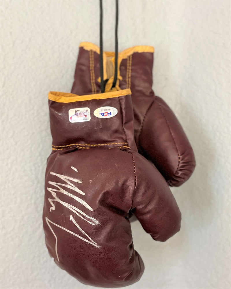 Mike Tyson Signed Vintage 1960s Vintage Leather Boxing Gloves (#2)