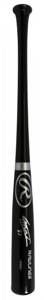 Vladimir Guerrero Jr. Signed Rawlings Pro Model Black Baseball Bat (Beckett COA)