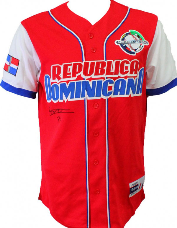 Grand Slam Sports Memorabilia Vladimir Guerrero Jr. Signed Dominican Republic Majestic Jersey (Beckett)