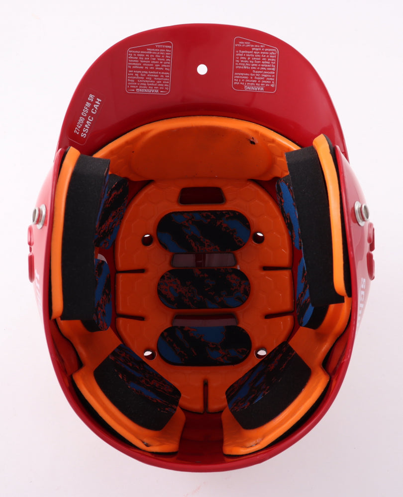 Vladimir Guerrero Jr. Signed Red Full-Size Batting Helmet (JSA COA)