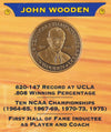 Bill Walton &amp; John Wooden Signed UCLA LE 12x16 Display with Bronze Coins (Optimum Group)