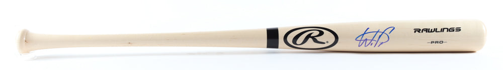 Wander Franco &quot;Signature Debut&quot; Signed Rawlings Pro Baseball Bat
