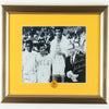 John Wooden Signed 13x16 Framed Photo Display With &quot;Best Wishes&quot; &amp; &quot;UCLA&quot; With UCLA Bruins Lapel Pin (PSA)