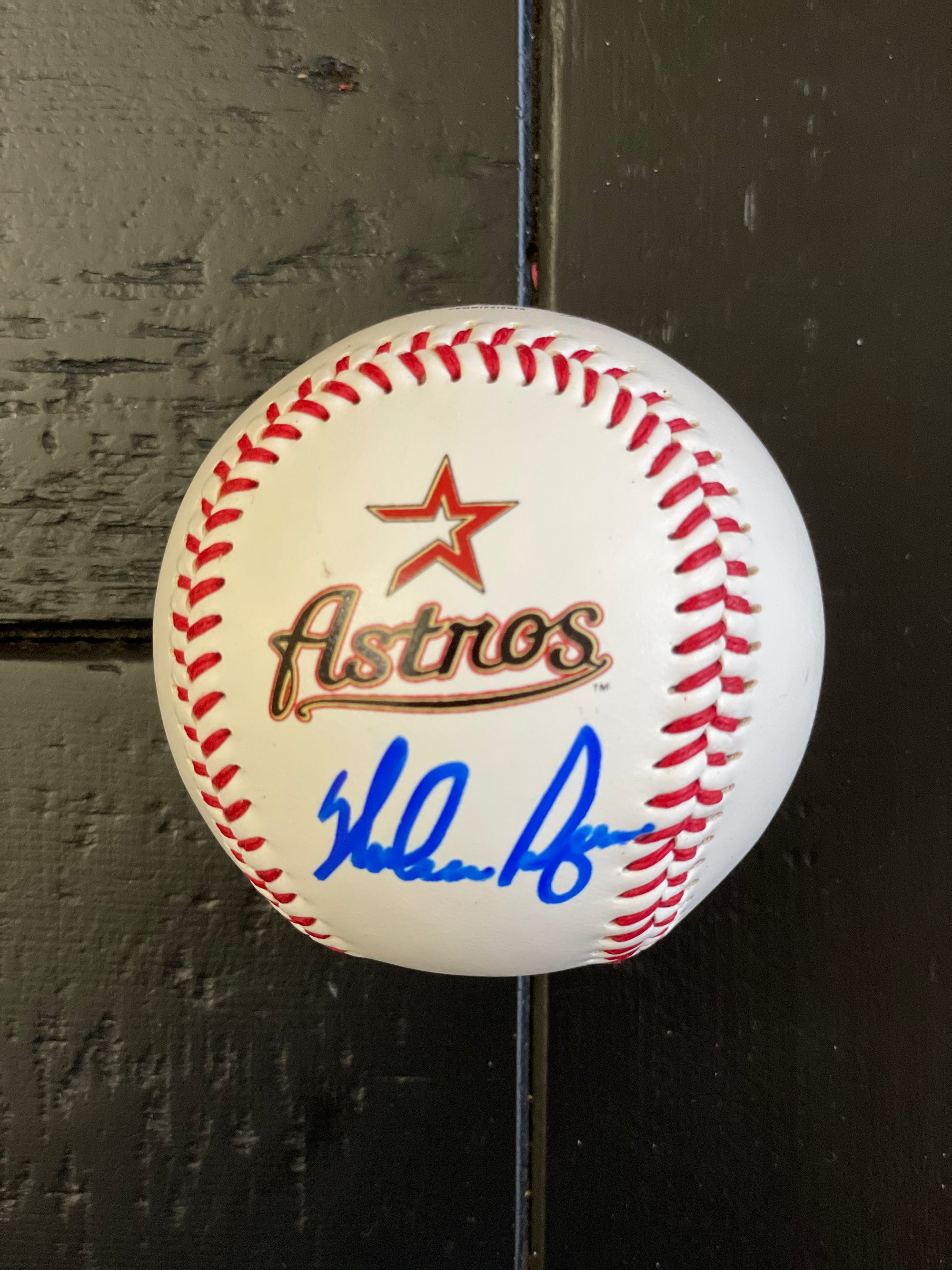 Nolan Ryan Signed Astros Logo Baseball (PSA COA)