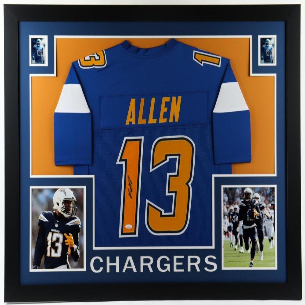 Keenan Allen Signed 35x43 Framed Jersey Display (JSA Hologram)